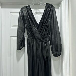 Black jumpsuit with beautiful silver shine to it